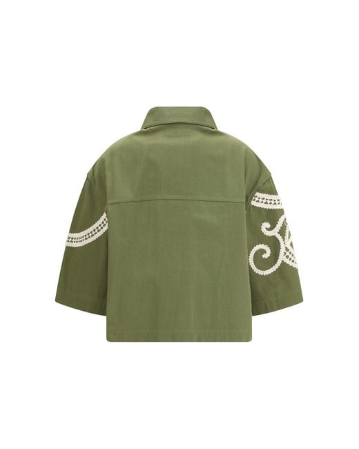 Weekend by Maxmara Green Como Jacket Cotton