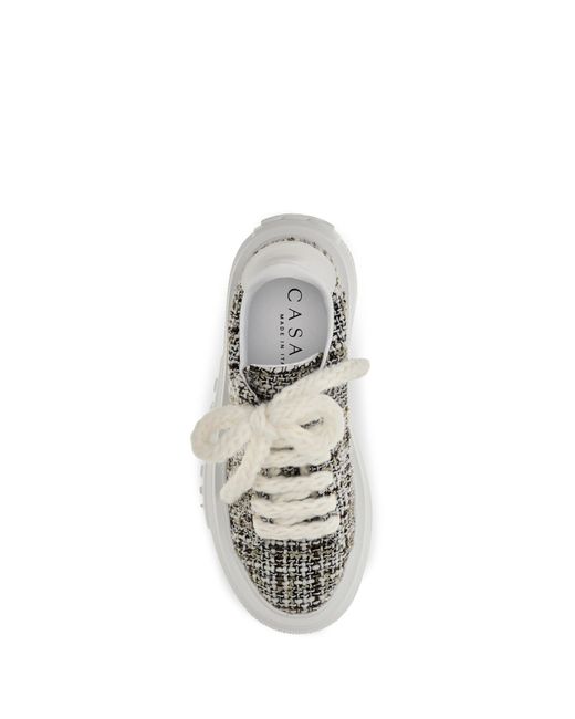 Casadei White Sneakers Nexus Bouclé Upper: Fabric Trainers