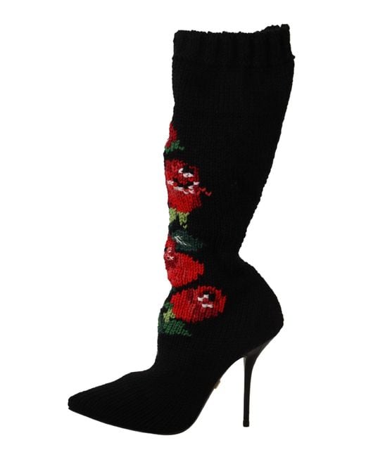 Dolce & Gabbana Black Heeled Boots