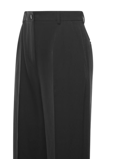 Dolce & Gabbana Gray Two-Way Stretch Wool Trousers