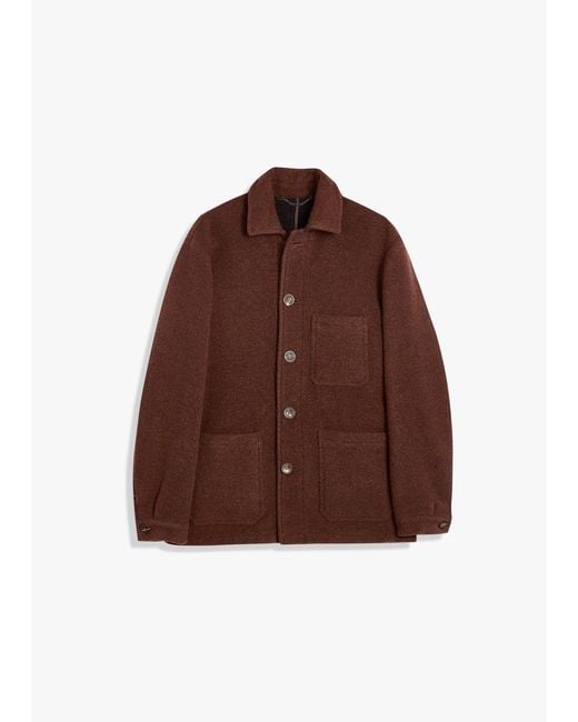 Doppiaa Brown Aasti Wool Work Jacket Coats