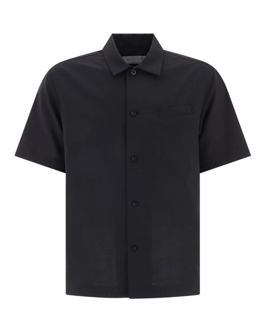 Sacai Black Suiting Shirt for men