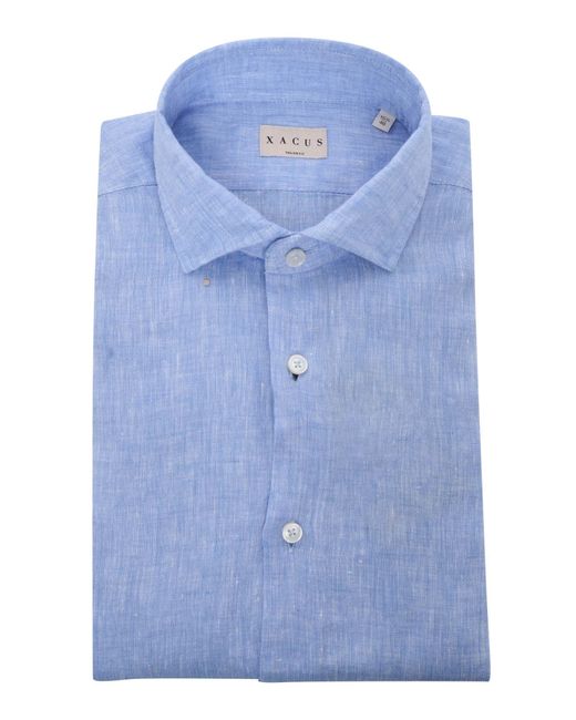 Xacus Blue Light Linen Shirt for men