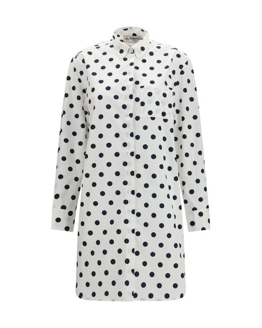 Fiorucci Gray Shirt Dress Cotton