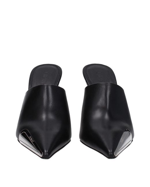 Off-White c/o Virgil Abloh Black Leather High Heel Pumps - Eu36/us6