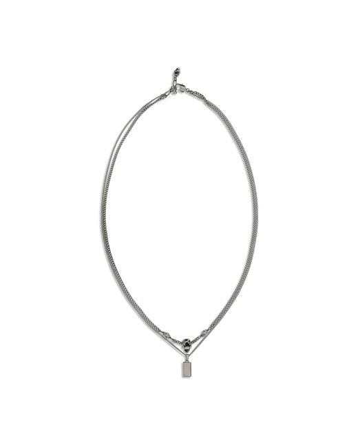 McQueen Metallic Skull Necklace Brass Necklaces for men