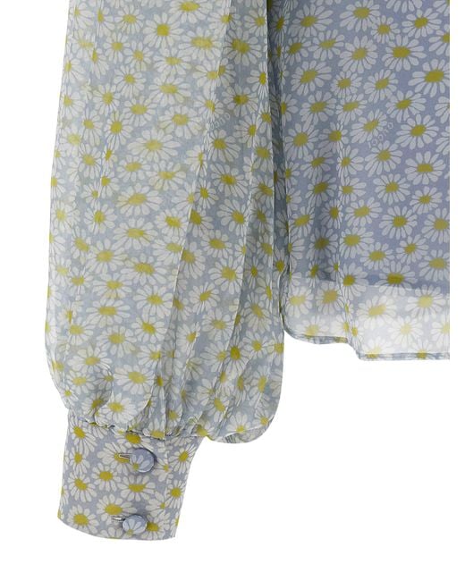 Gucci Gray Chiffon Shirt