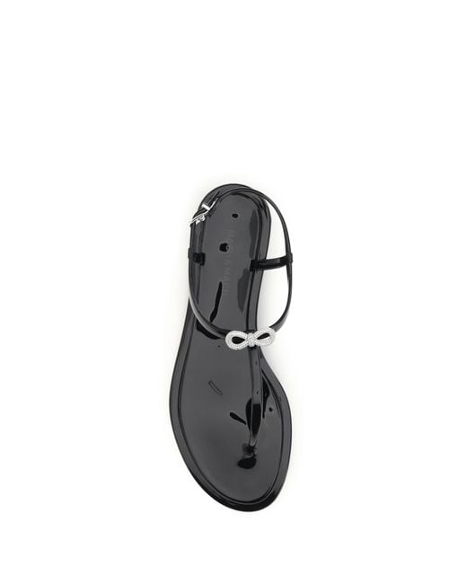 Mach & Mach White Double Bow Sandals Upper: Rubber; Sole: Rubber
