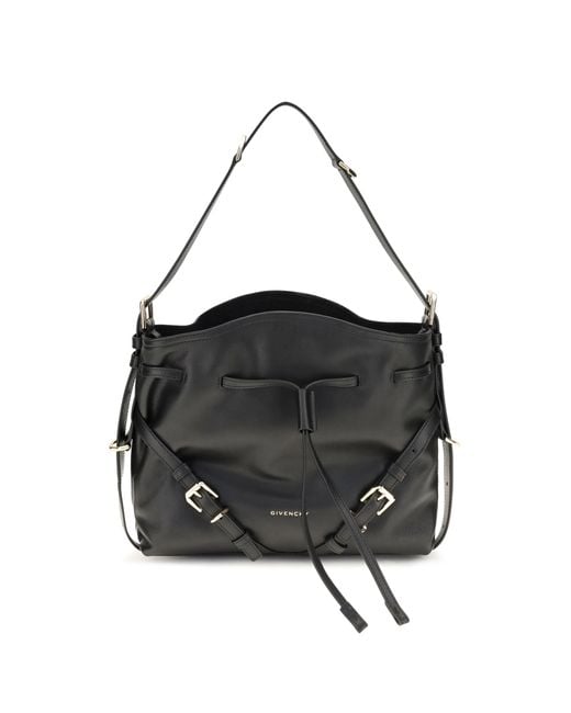Givenchy Black Bucket Bag Voyou Glossy Leather Calf