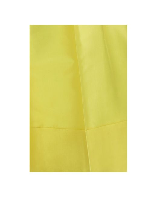 Sara Roka Yellow Charlee Shorts Silk Bermuda