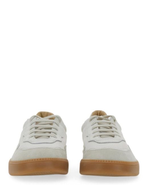 Spalwart White Smash Low Sneaker Mesh Upper Trainers
