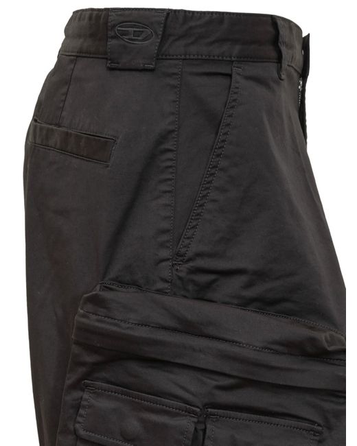 DIESEL Black Cargo Pants for men