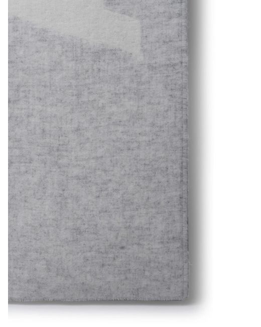 Acne Gray Wool Blend Scarf