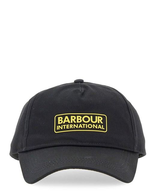 Barbour Black Baseball Cap for men
