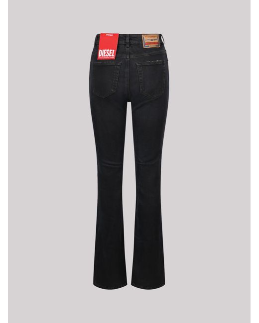 DIESEL Logo-patch Cotton Jeans in Black | Lyst