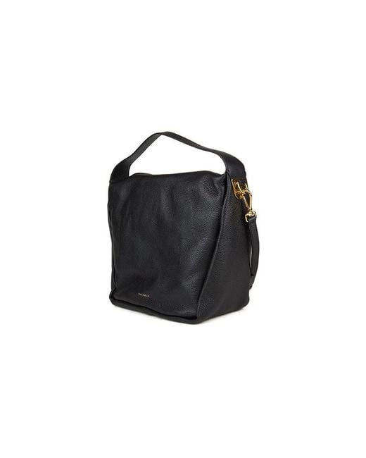 Coccinelle Black Shoulder Bag Cow Leather Shoulder-Bags