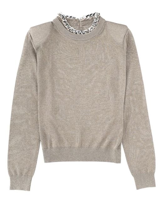 Circus Hotel Gray Link With Chain Viscose Jumpers