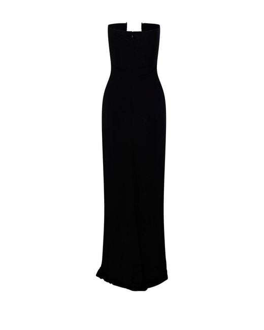 Christopher Esber Black Arced Palm Strapless Dress