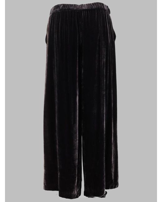 P.A.R.O.S.H. Black Trousers Viscose-Silk