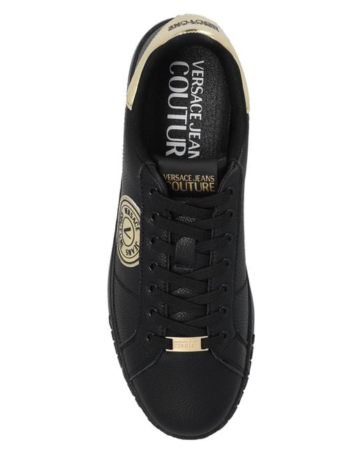 Versace Black Sneakers With Logo for men