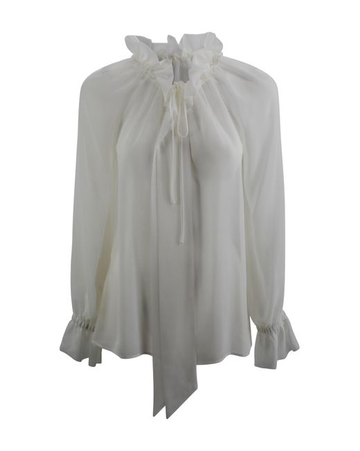 P.A.R.O.S.H. Gray Sheer Georgette Blouse