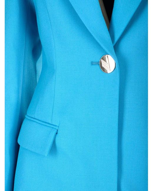 The Attico Single-breasted Blue Jacket