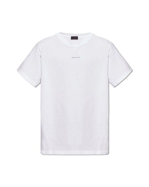 Moncler White T-shirt With Logo, for men