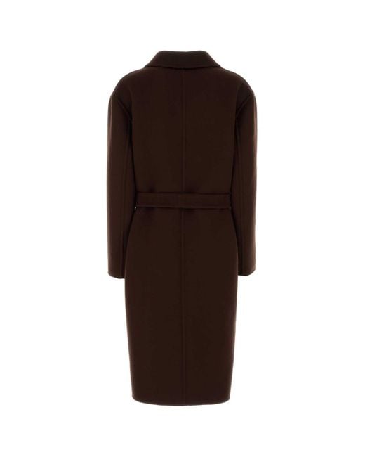 Gucci Black Chocolate Wool Blend Reversible Coat