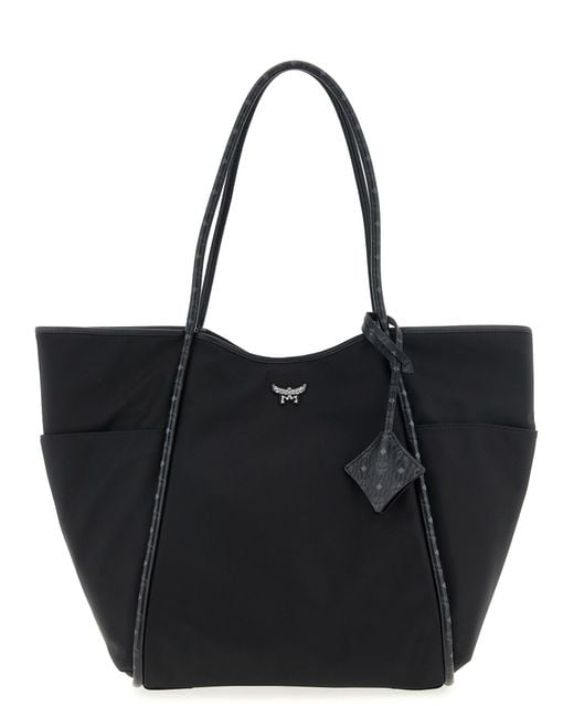 MCM Black Aren Xl Shopping Bag