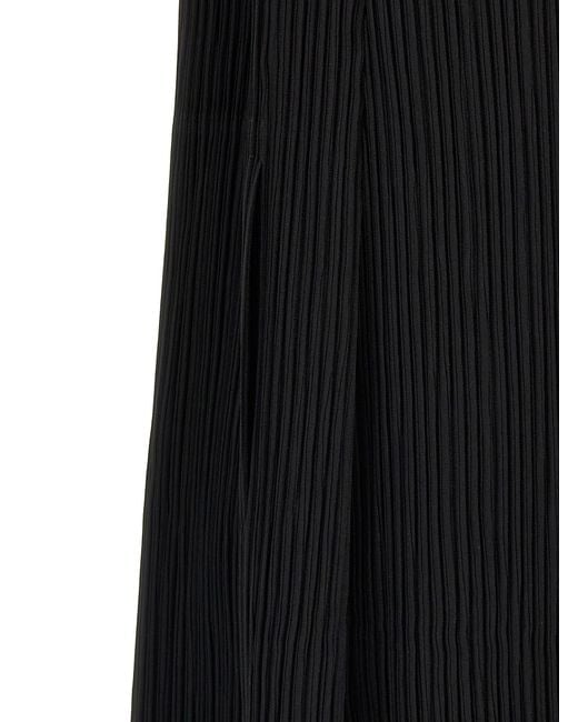Issey Miyake Black Hatching Pleats Vest