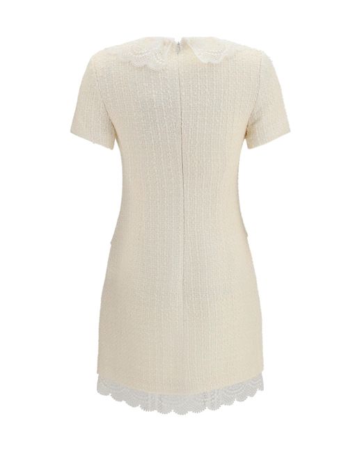 Self-Portrait Natural Dress Tailored Mini Polyester