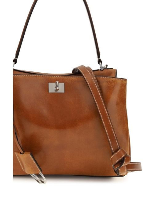 Balenciaga Brown Small Rodeo Handbag Lamb Ovis Aries Handbags