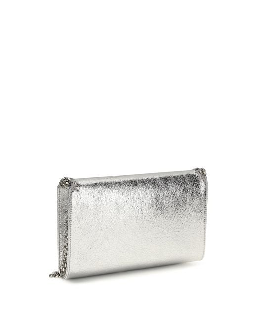 Stella McCartney White Falabella Metallic Fabric Shoulder Bag Polyester