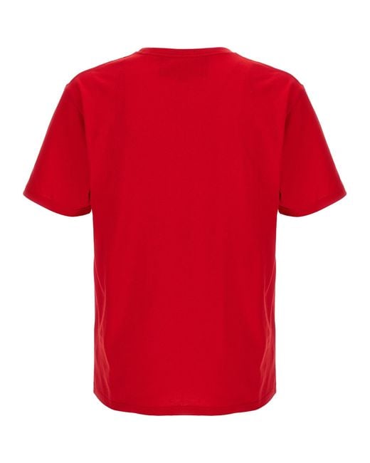 Valentino Garavani Red Le Chat De La Maison T-Shirt Cotton for men