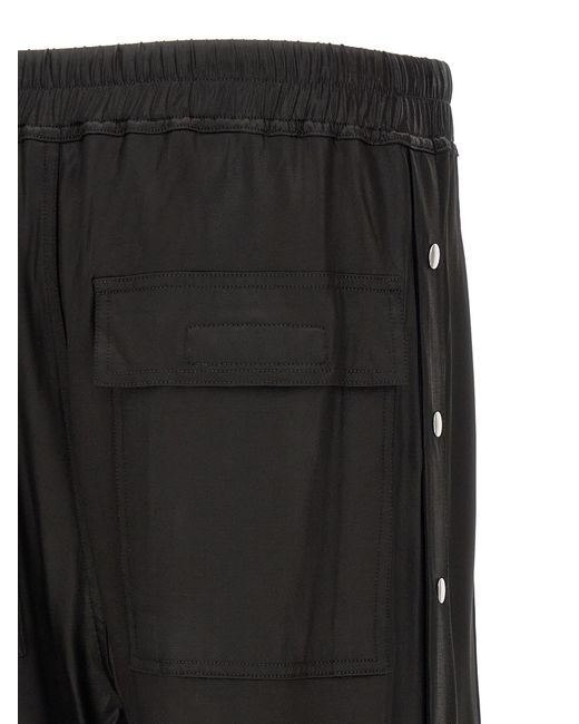 Rick Owens Black 'Wide Pusher' Pants for men