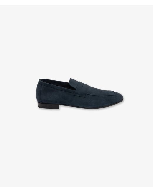 Larusmiani Blue Calfskin Loafers Alexander Loafer for men