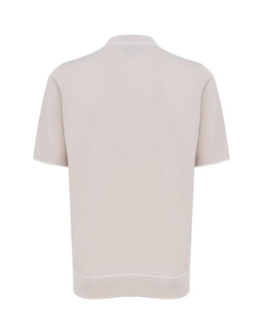 Eleventy Pink Short-Sleeved Polo Shirt for men