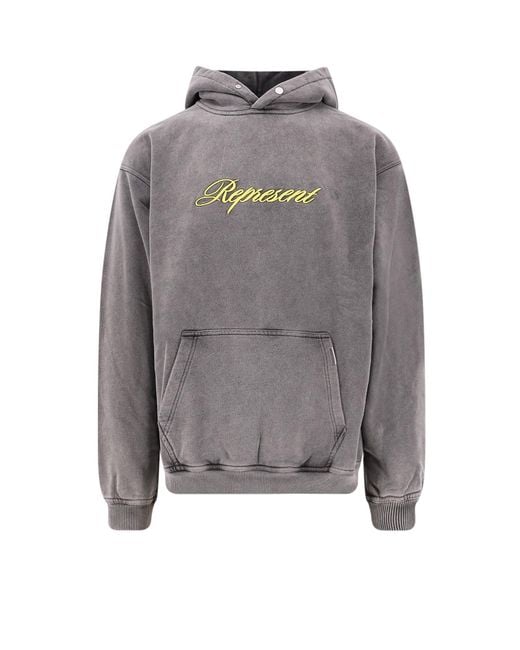 Represent Gray Cotton Sweatshirt for men