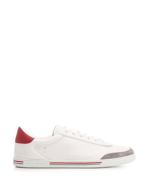 Dolce & Gabbana White Low Leather Sneaker for men