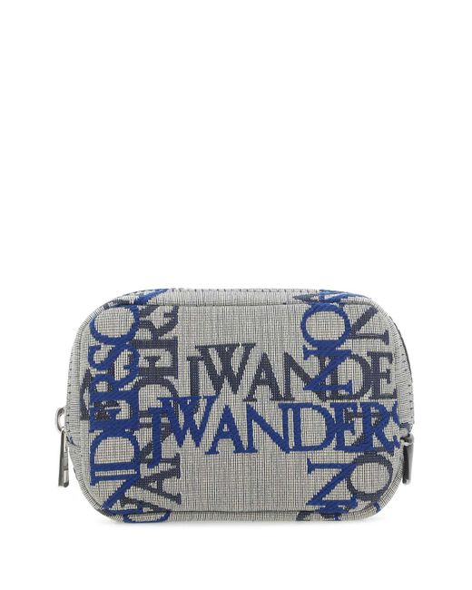 J.W. Anderson Blue Embroidered Fabric Beauty Case Jw A