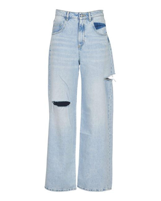 ICON DENIM Blue Rip Detail Jeans