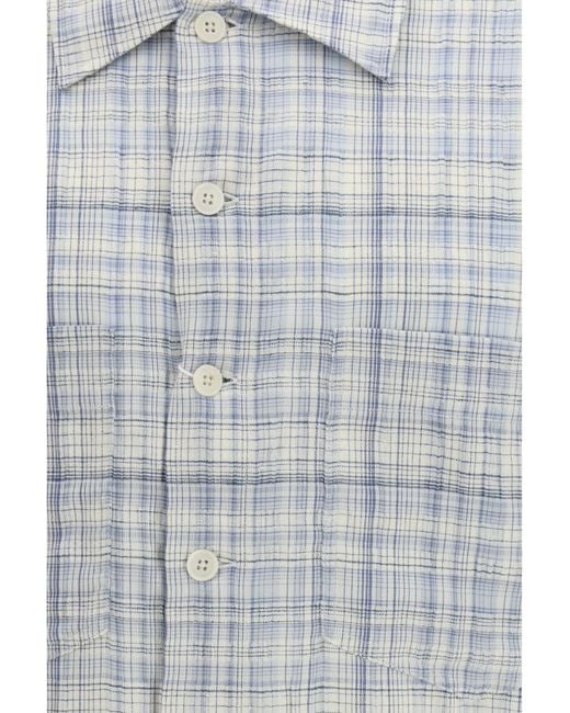 sunflower Blue Short-Sleeved Shirt Adam Cotton for men