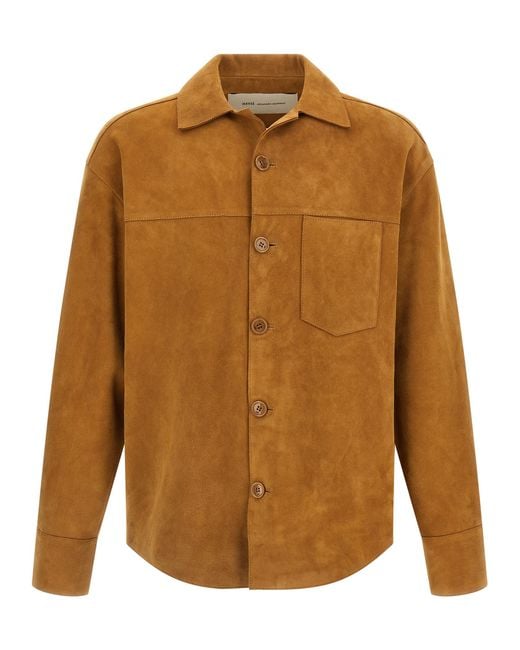 AMI Brown Lamb Leather Jacket Clothing for men