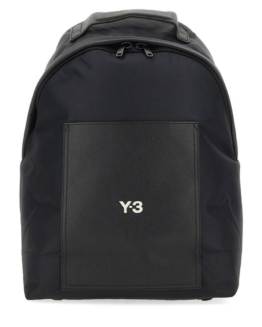 Y-3 Black Nylon Backpack for men