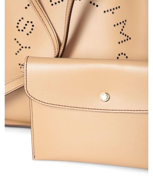 Stella McCartney Logo Crossbody Bag in Natural | Lyst UK