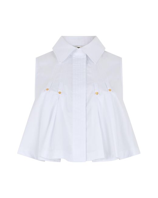 Elisabetta Franchi White Shirt Poplin Cotton