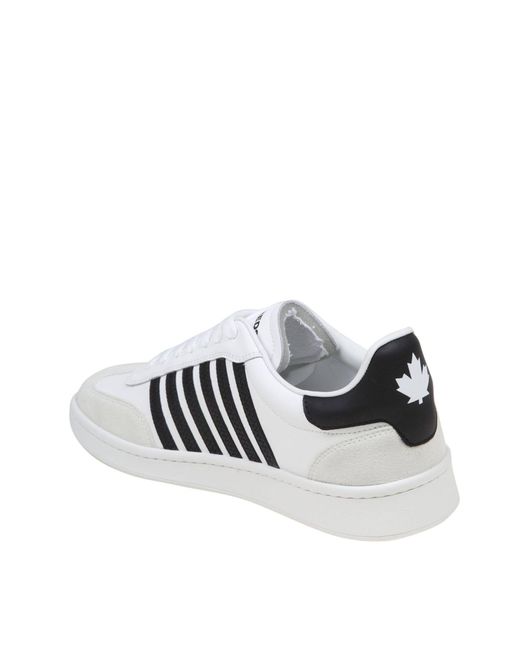 DSquared² White Leather And Suede Sneakers for men