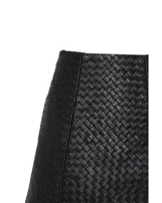 Manokhi Gray Skirt Lambskin