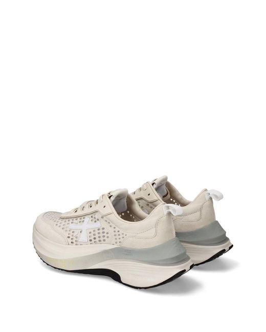 Premiata White Flat Shoes
