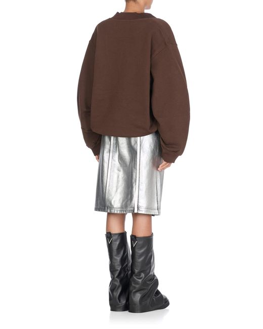 The Attico Brown Sweatshirt With Logo
